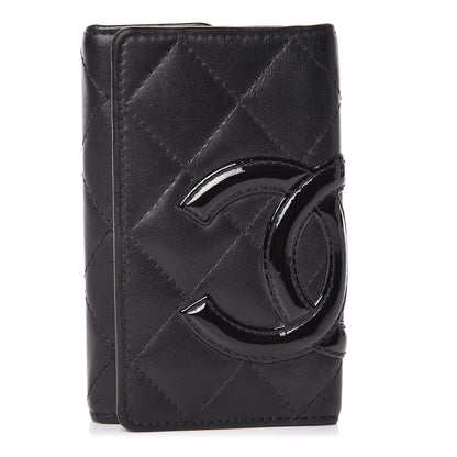 Chanel Calfskin Quilted Cambon 6 Key Holder Black 1 of 10