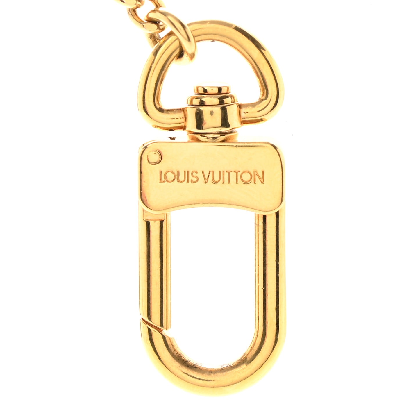Metal Pochette Extender Key Ring Chain Gold