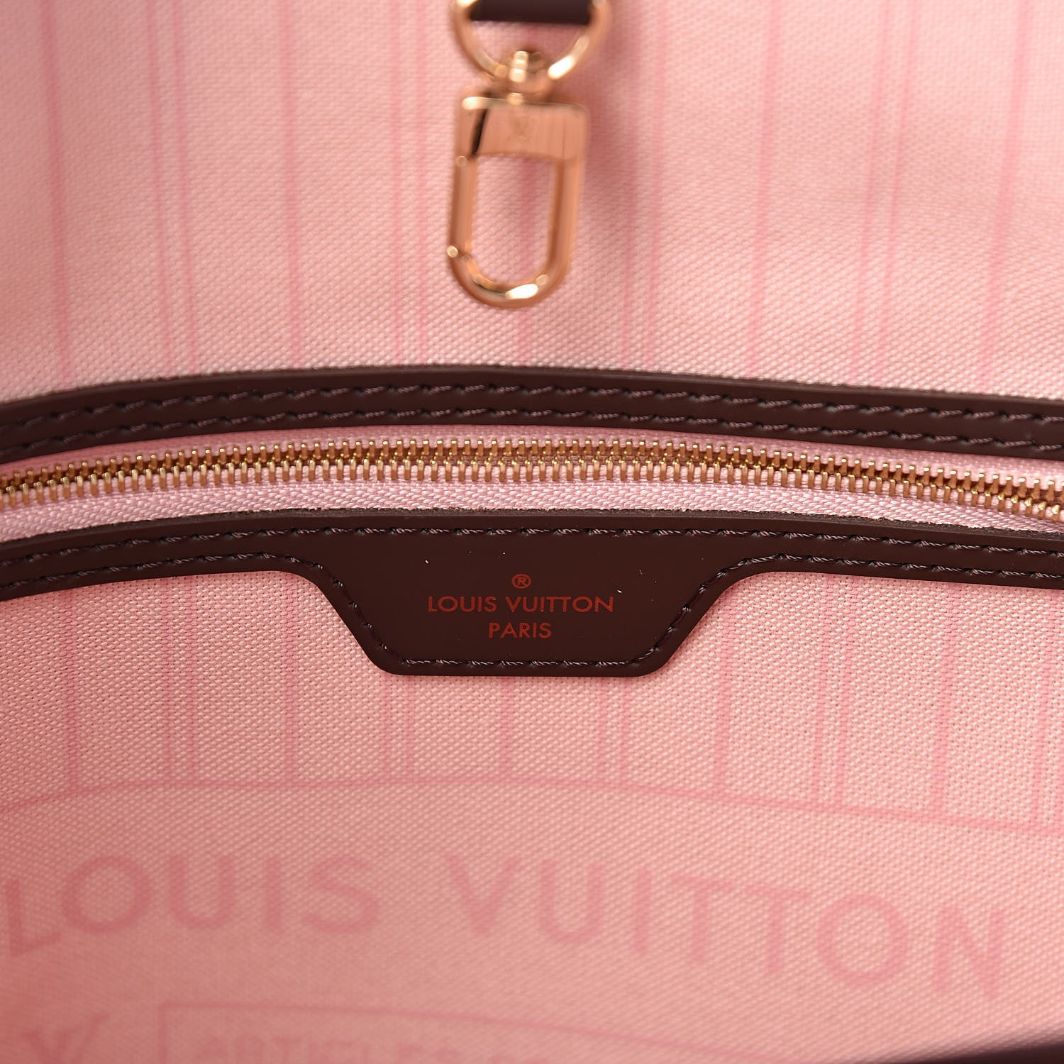 Louis Vuitton Damier Ebene Neo Neverfull MM Rose Ballerine 7 of 12