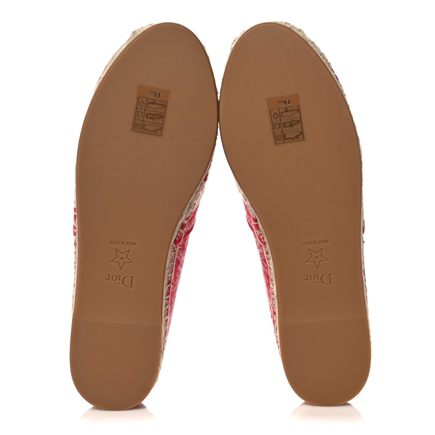 Embroidered Toile De Jouy Granville Espadrille 35 Raspberry
