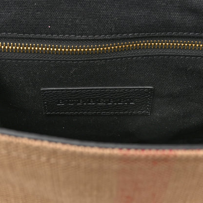 Burberry Canvas Mega Check Small Baildon Messenger Bag Black 6 of 9
