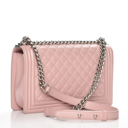 Chanel Calfskin Quilted New Medium Boy Flap Light Pink 3 of 9
