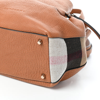 Burberry Grainy Calfskin House Check Small Maidstone Saddle Brown 9 of 9