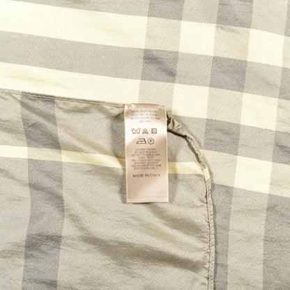 Burberry Silk Giant Check Scarf Grey 4 of 4