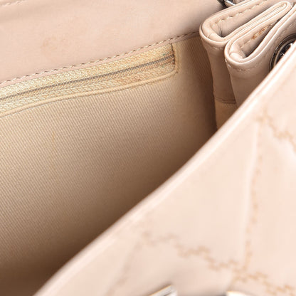 Chanel Calfskin Double Stitch Large Hamptons Flap Bag Beige 12 of 19