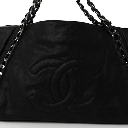 Chanel Glazed Calfskin East West Modern Chain Tote Black 7 of 9