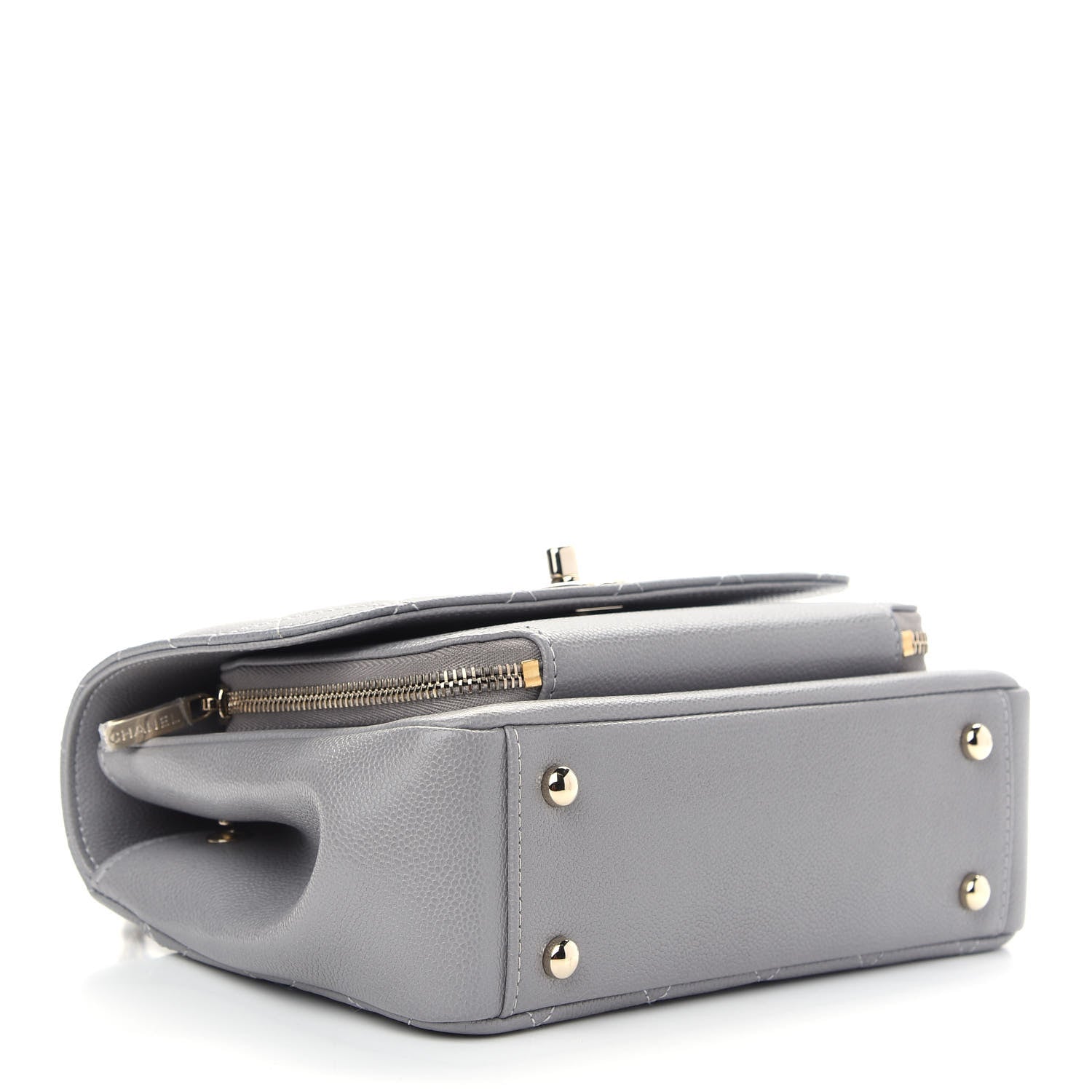 Chanel Caviar Quilted Medium Business Affinity Flap Grey 4 of 9