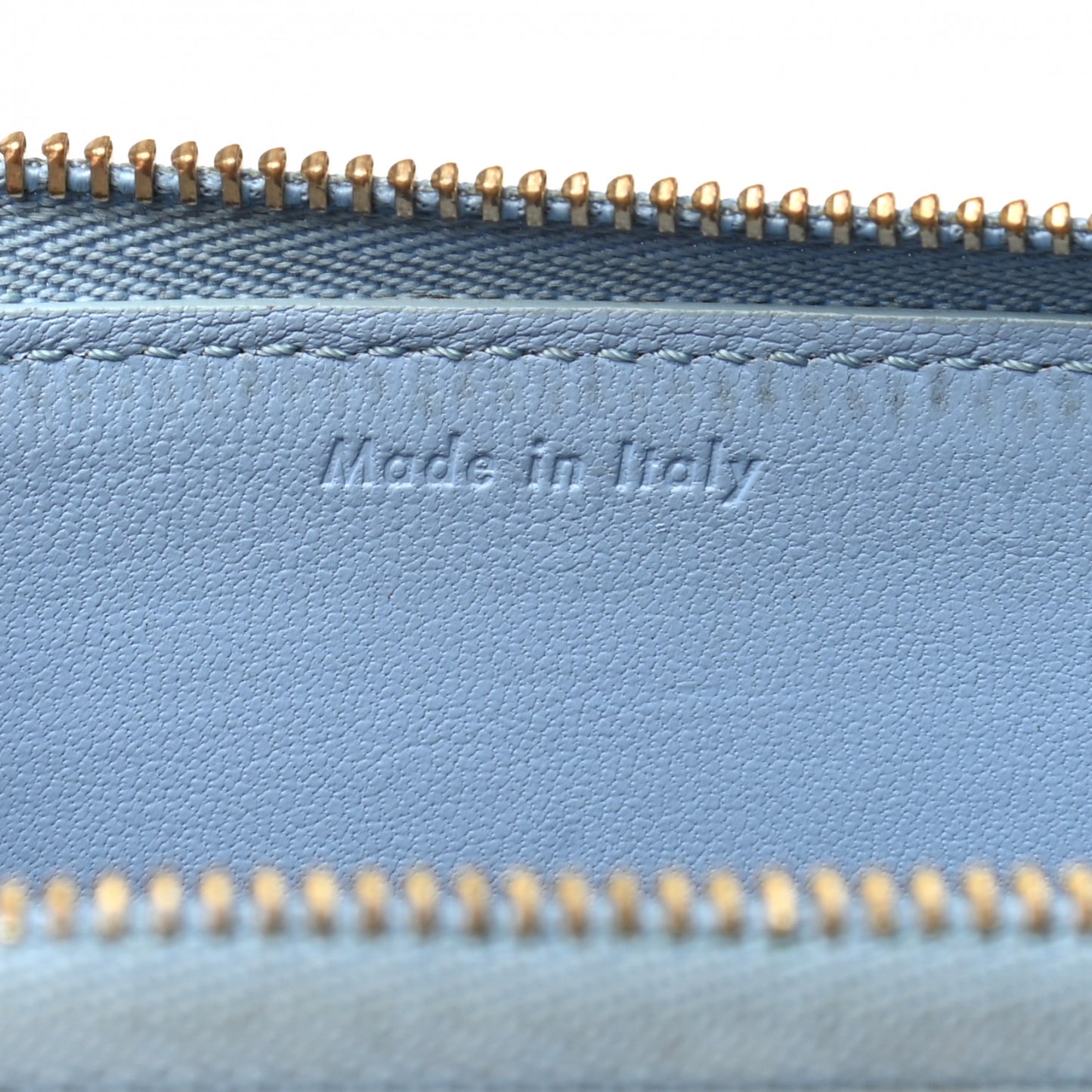 Lambskin Large Zip Around Multifunction Wallet Blue Lavender