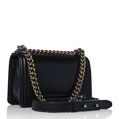 Chanel Lambskin LED Iridescent Metal Small Boy Flap Black Multicolor 3 of 13