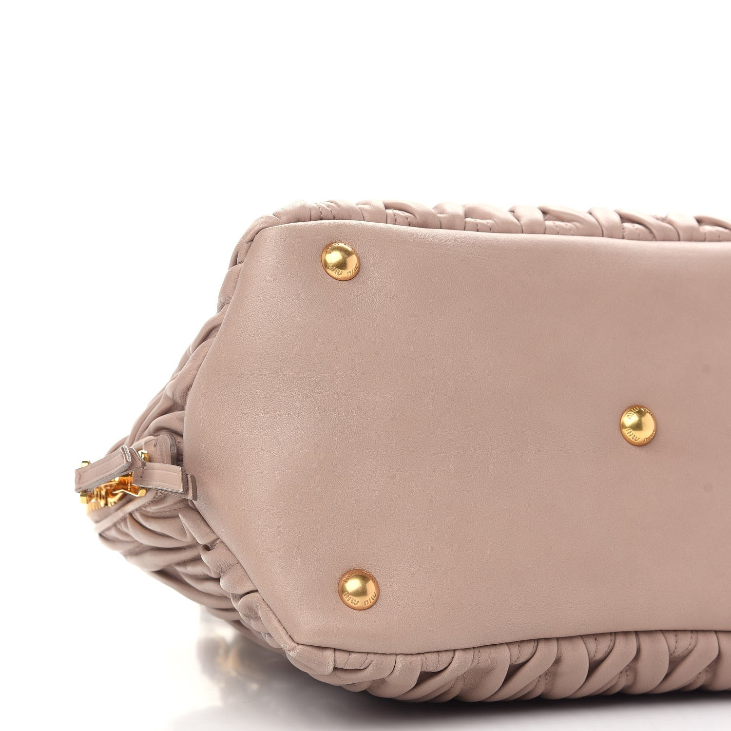 Miu Miu Nappa Matelasse Top Handle Bowler Cammeo 8 of 9