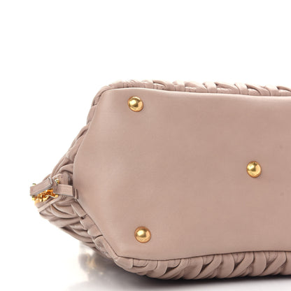 Miu Miu Nappa Matelasse Top Handle Bowler Cammeo 8 of 9