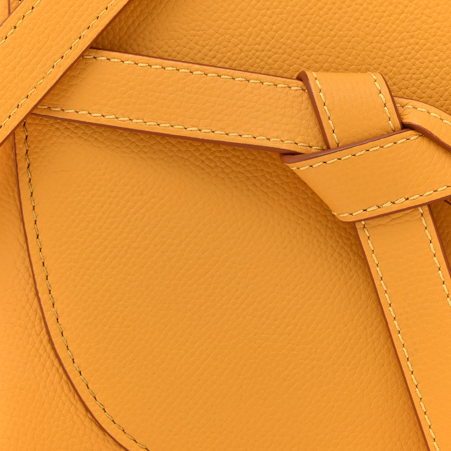 Calfskin Mini Gate Tote Mustard Yellow