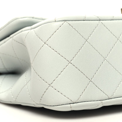 Chanel Lambskin Quilted Small Sweet Camellia Flap Light Blue 9 of 10