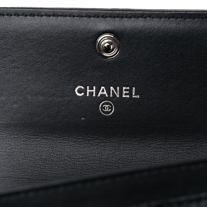 Chanel Caviar Quilted Boy Flap Card Holder Black 6 of 9
