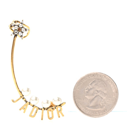 Christian Dior Pearl Crystal J'Adior Earring Gold 2 of 4