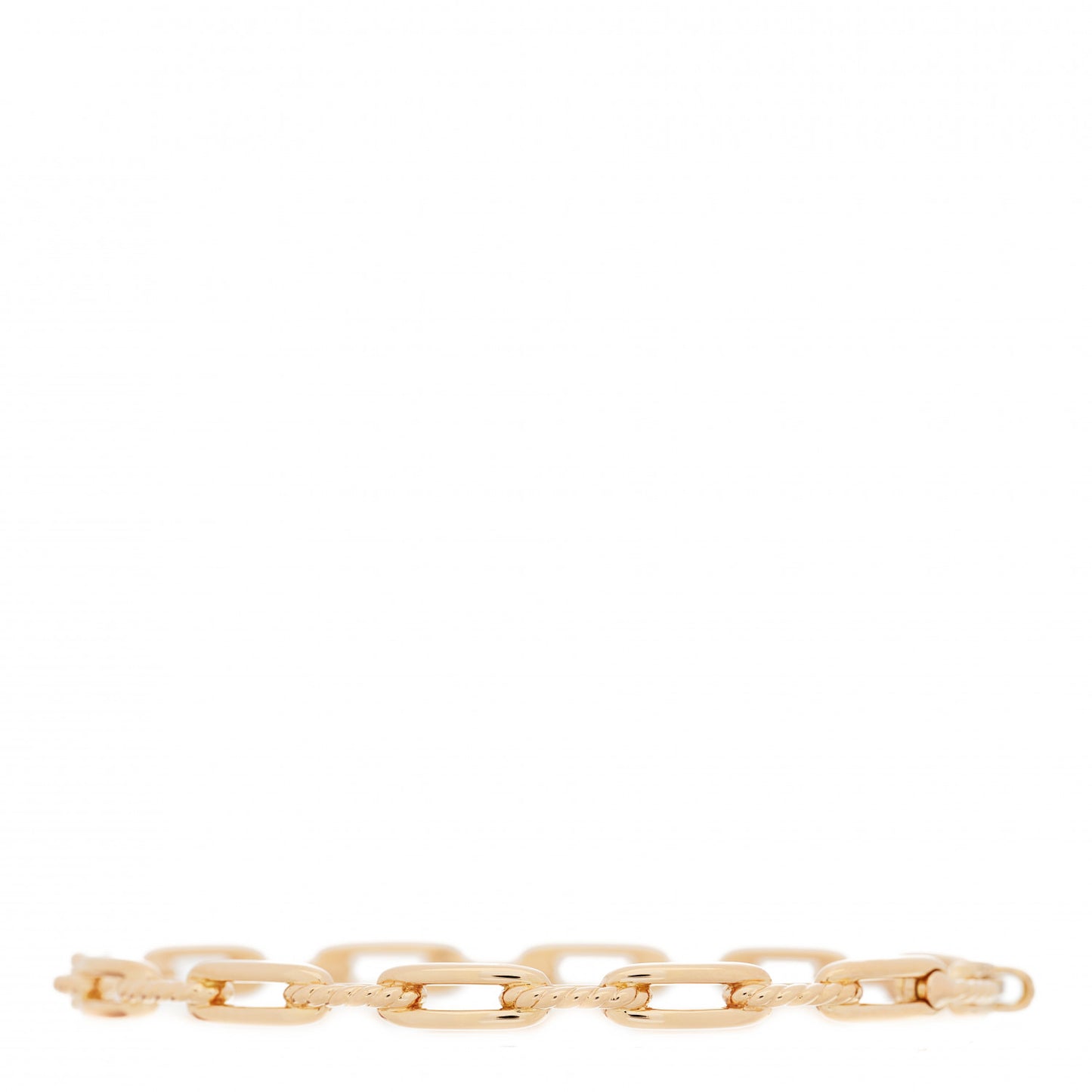 18K Rose Gold Diamond 4mm Stax Chain Link Bracelet