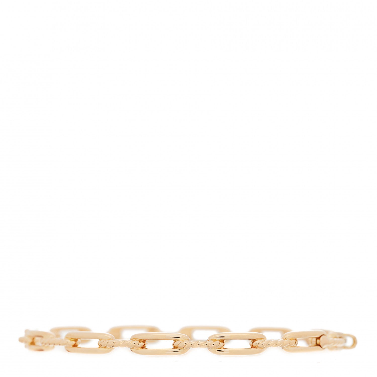 David Yurman 18K Rose Gold Diamond 4mm Stax Chain Link Bracelet 2 of 3
