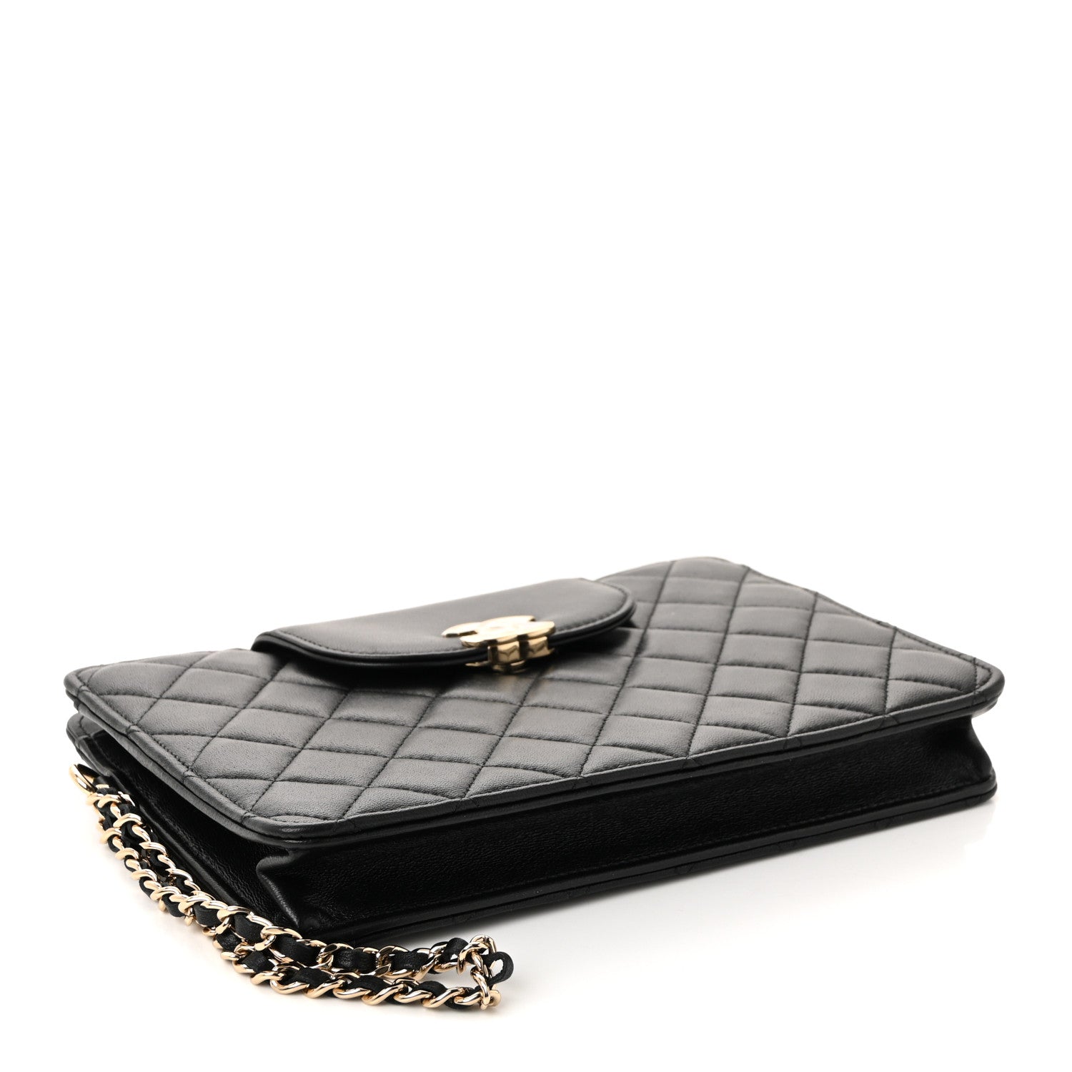 Chanel Lambskin Quilted CC Pouch Wristlet Black 1807199 – FASHIONPHILE