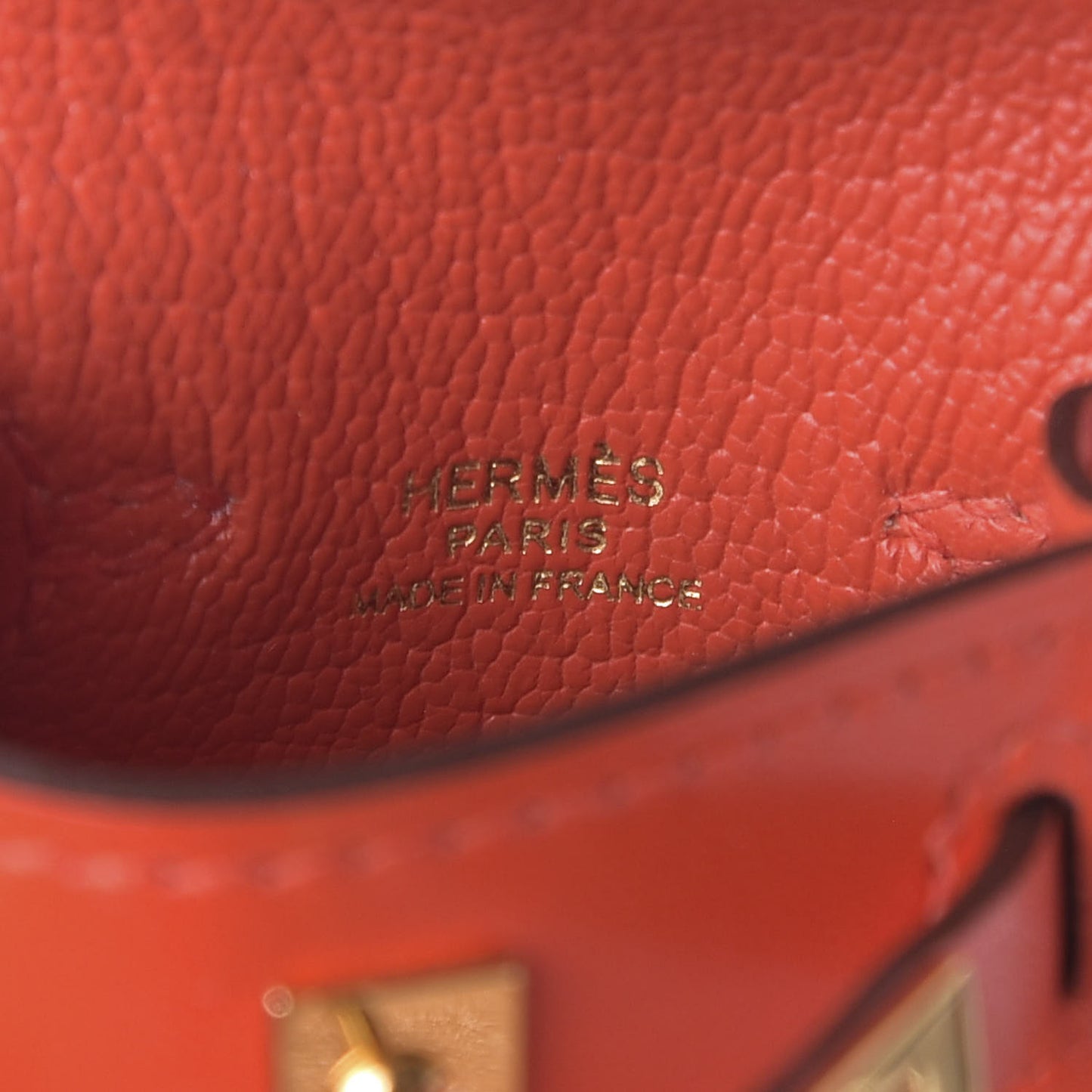 Tadelakt Mini Kelly Twilly Bag Charm Capucine