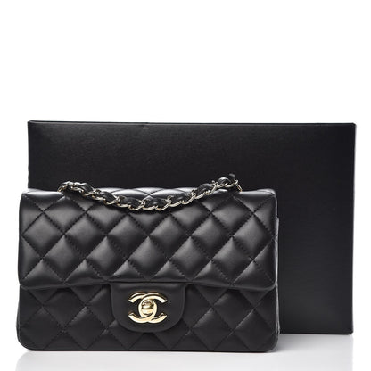 Chanel Lambskin Quilted Mini Rectangular Flap Black 11 of 11