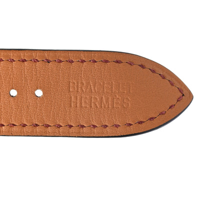 Hermes Chevre Mysore Heure H Hour Watch MM Strap Rouge H 3 of 7