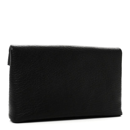 Saint Laurent Grained Lambskin Cassandre Envelope Pouch Black 3 of 10