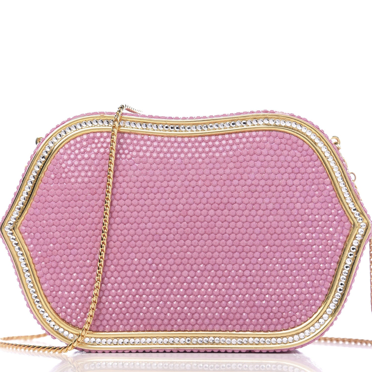 Judith Leiber Swarovski Crystal Minaudiere Clutch Pink 16 of 16