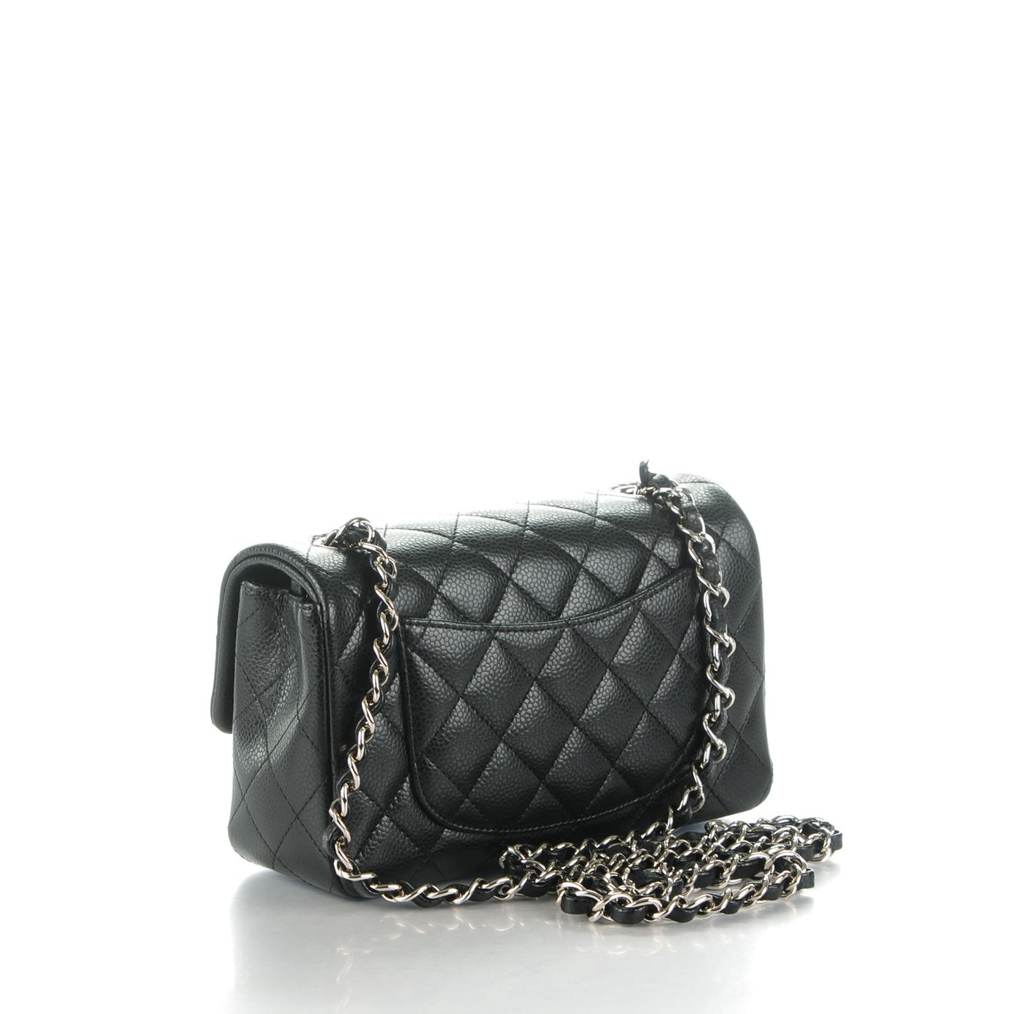 Caviar Quilted Mini Rectangular Flap Black