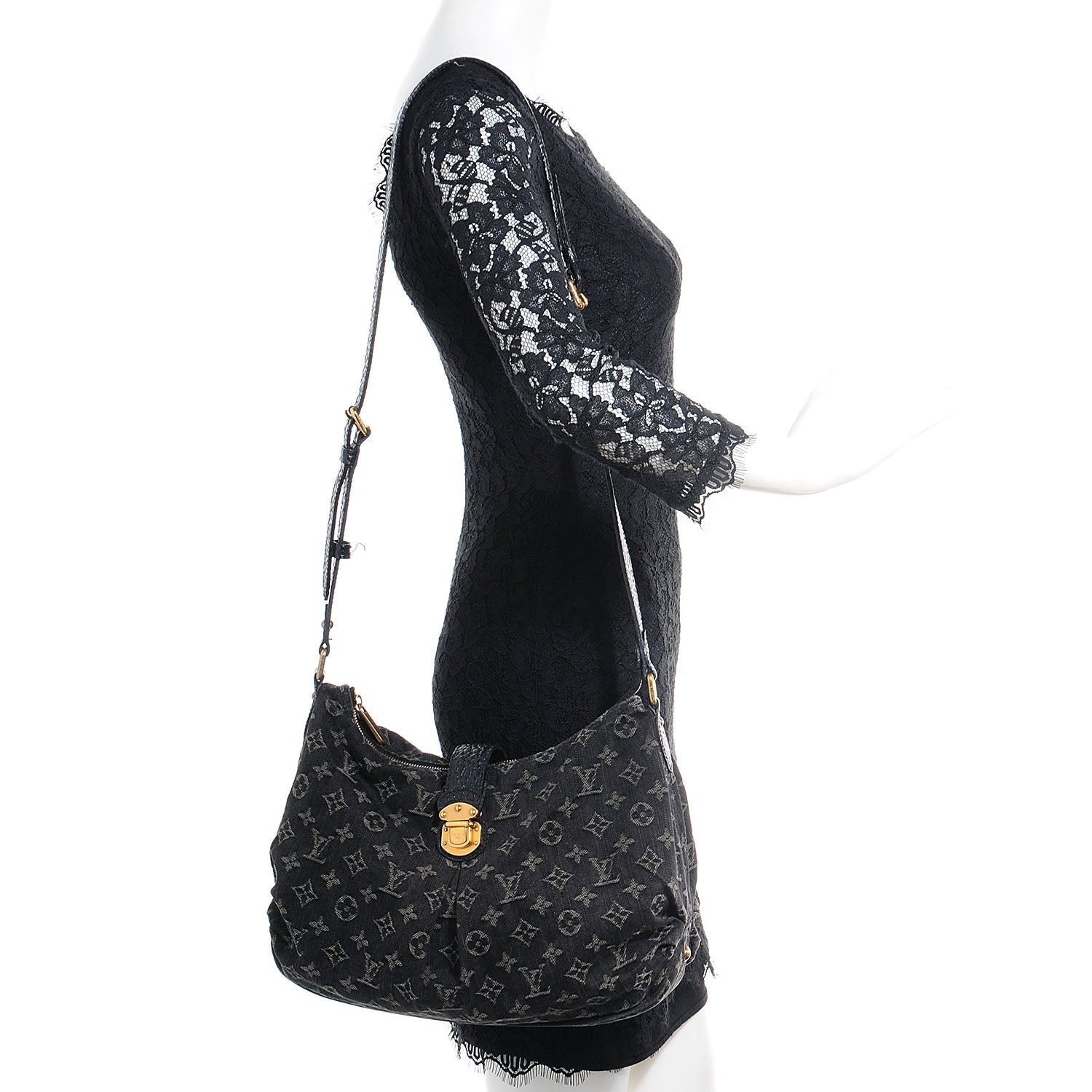 Louis Vuitton Monogram Slightly Denim Black 2 of 8