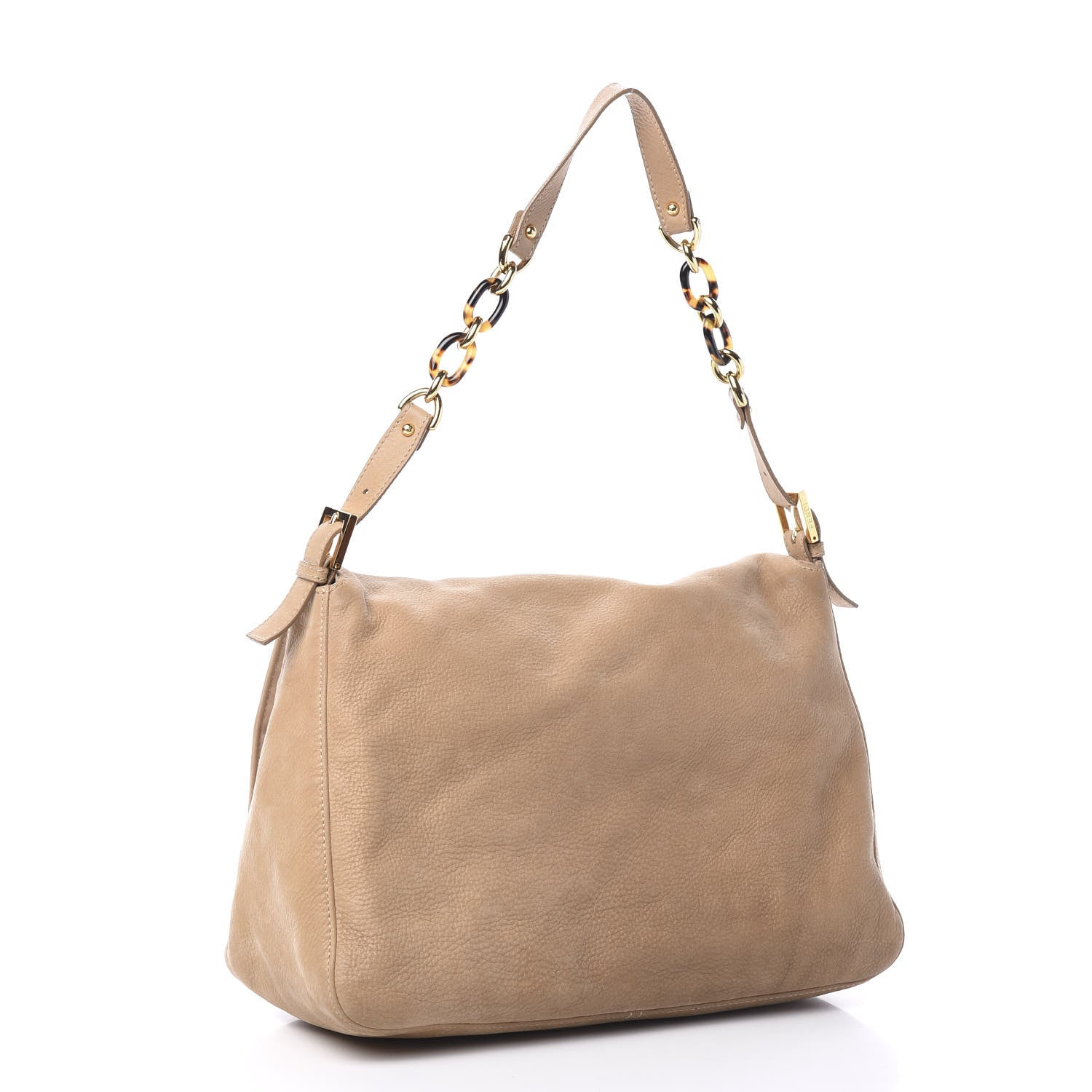 Fendi Vitello Savana Big Mama Baguette Caramello Tartaruga Natural 2 of 10
