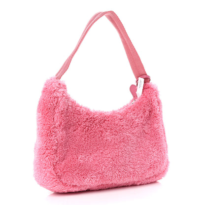 Prada Terry Cloth Mini Re-Edition 2000 Bag Petalo Black 3 of 9