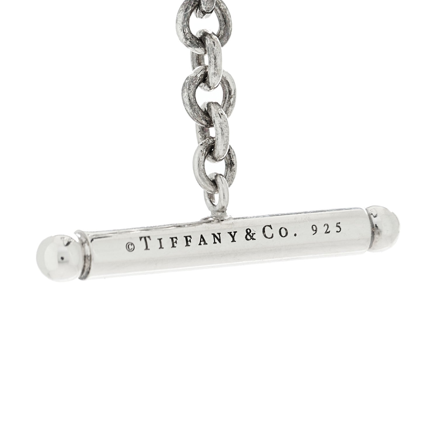 Tiffany Sterling Silver Black Onyx Bead Toggle Necklace 5 of 6