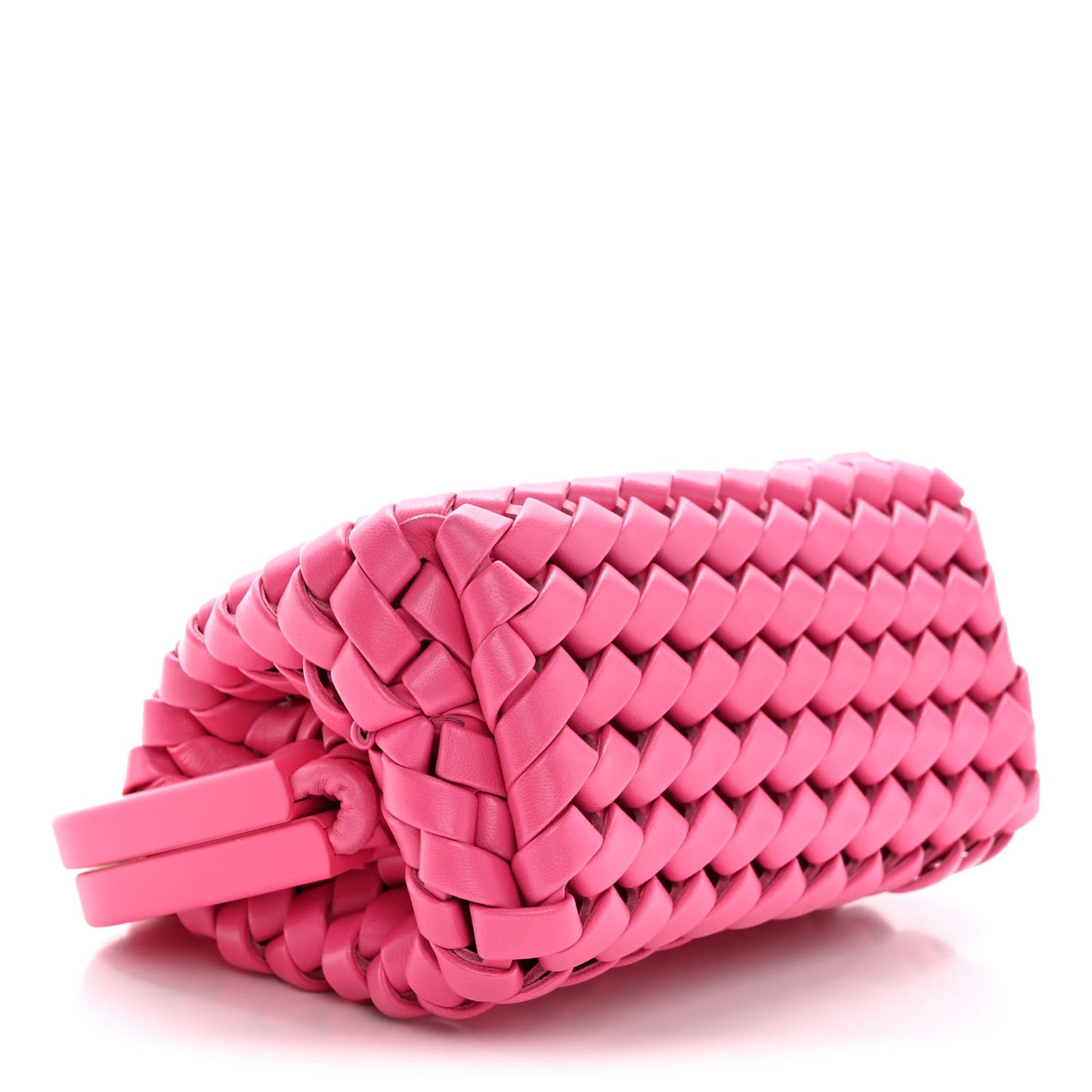 Lambskin Calfskin Slanted Intreccio Small The Point Triangle Bag Bonbon