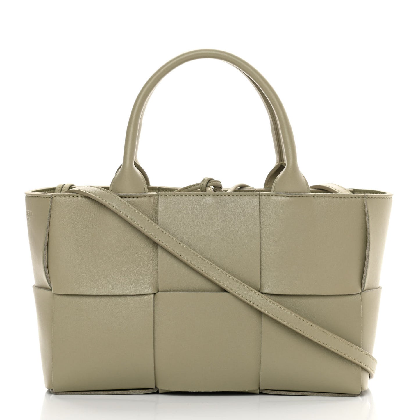 Nappa Maxi Intreccio Mini Arco Tote Taupe