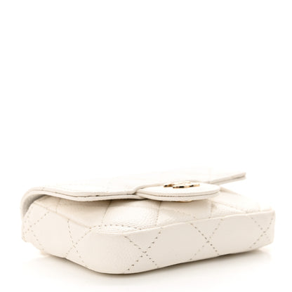 Chanel Caviar Quilted Mini Chain Belt Bag White 4 of 11