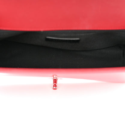 Chanel Patent Calfskin New Medium Plexiglass Boy Flap Red 5 of 11