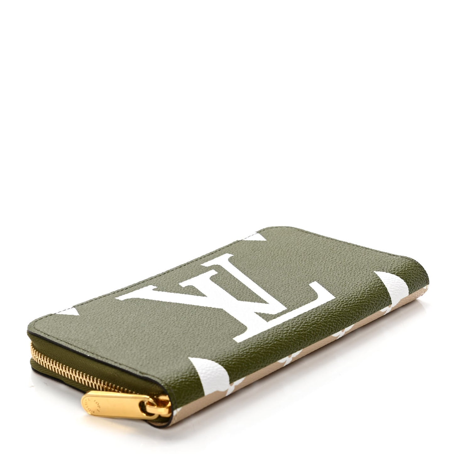 Monogram Giant Zippy Wallet Kaki White