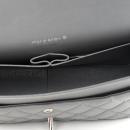 Chanel Caviar Quilted Jumbo Double Flap Grey 5 of 14