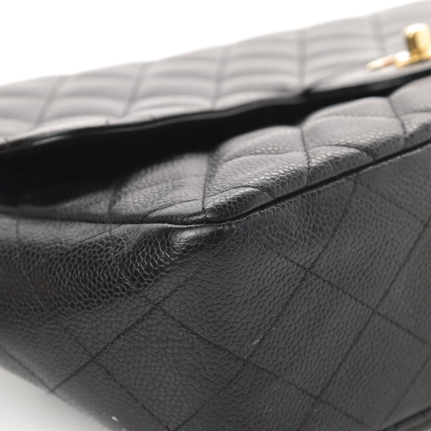 Caviar Quilted Jumbo Single Flap Black