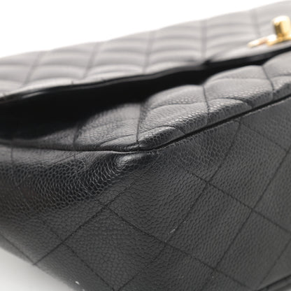 Chanel Caviar Quilted Jumbo Single Flap Black 9 of 17