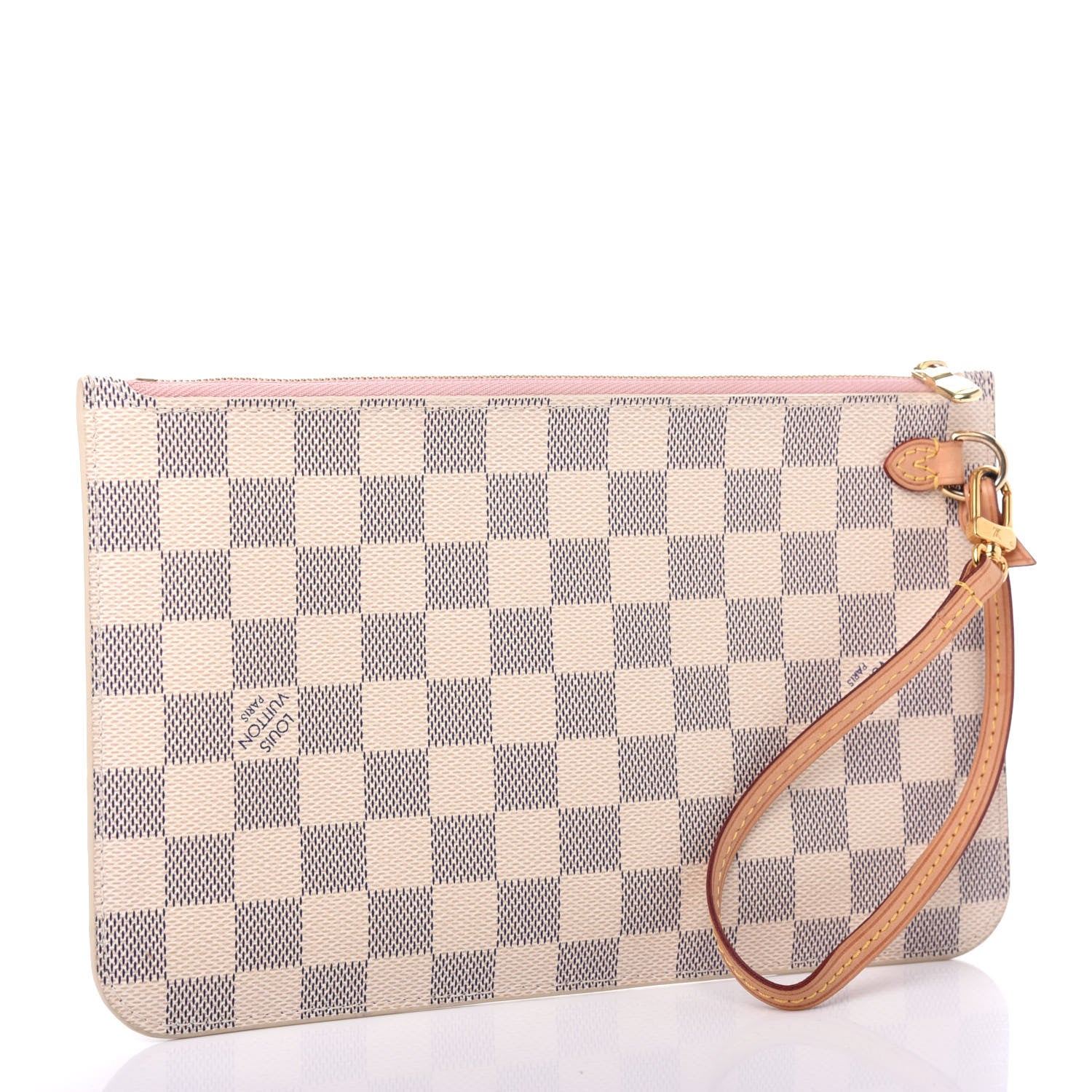 Louis Vuitton Damier Azur Neverfull MM GM Pochette Rose Ballerine 3 of 7