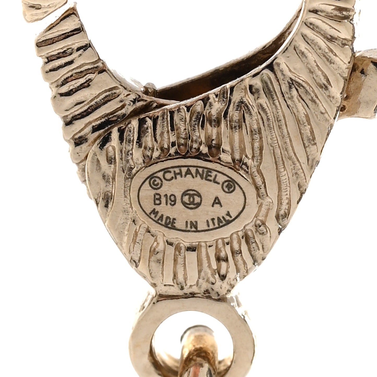 Pearl Beaded Crystal CC Long Necklace Gold Multi