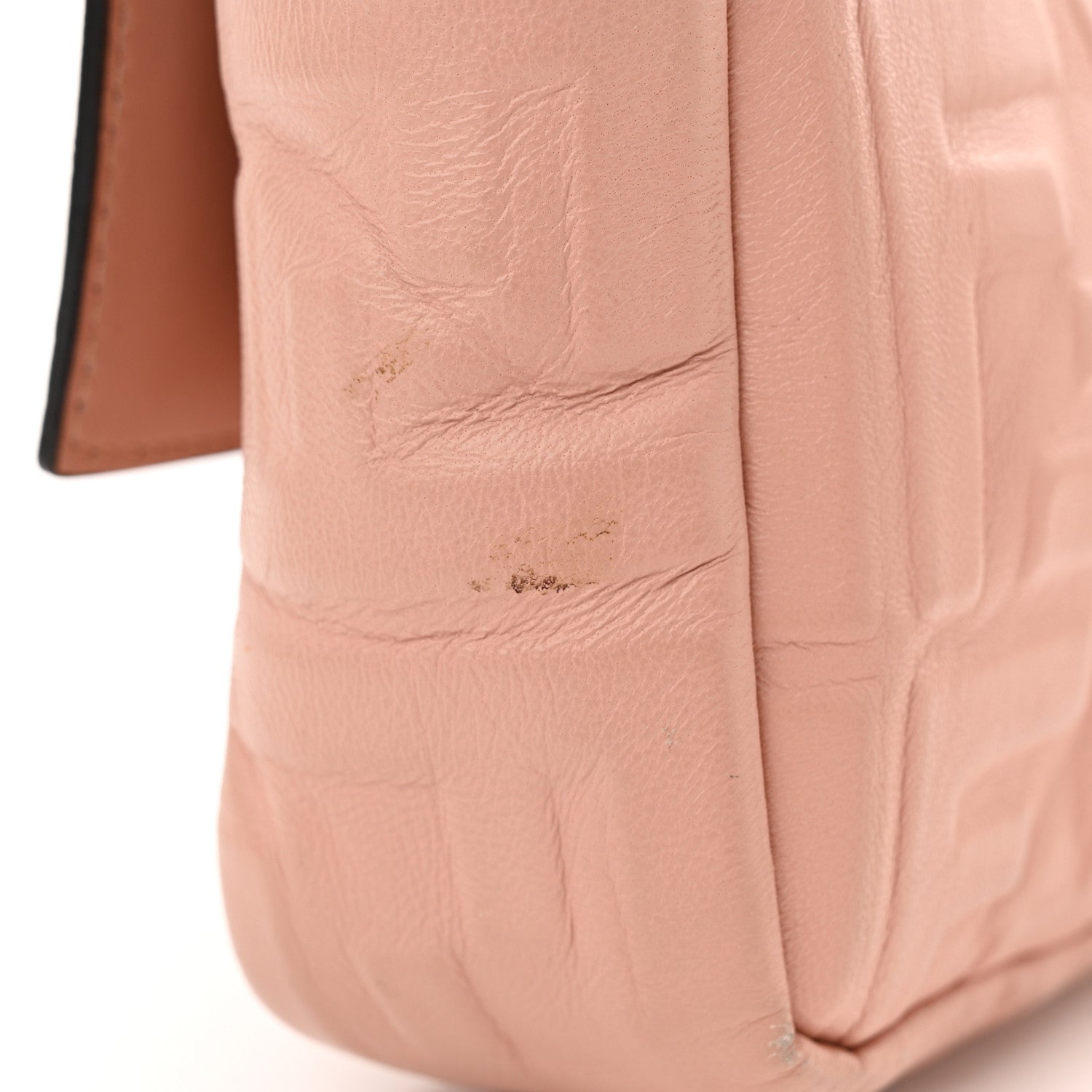 Fendi Nappa FF 1974 Embossed Baguette Rosa Bourbon 15 of 16