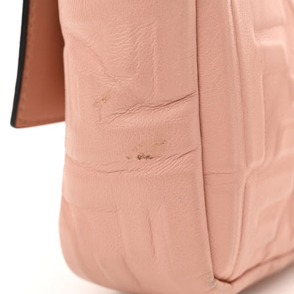 Fendi Nappa FF 1974 Embossed Baguette Rosa Bourbon 15 of 16