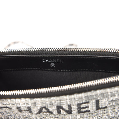 Chanel Canvas Small Deauville Clutch With Chain Charcoal 8 of 11