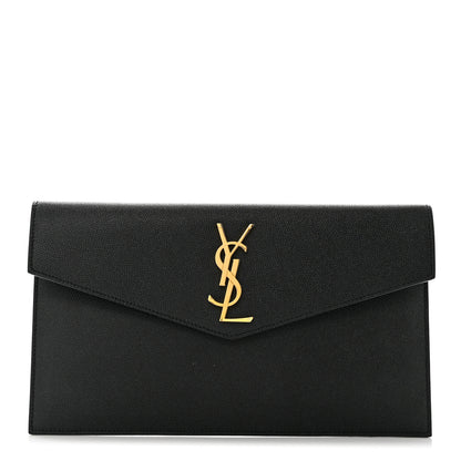 Saint Laurent Grain De Poudre Uptown Pouch Black 1 of 8