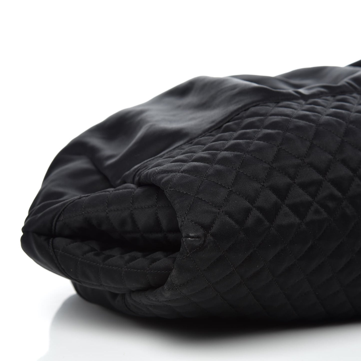 Satin Melrose Hobo Black