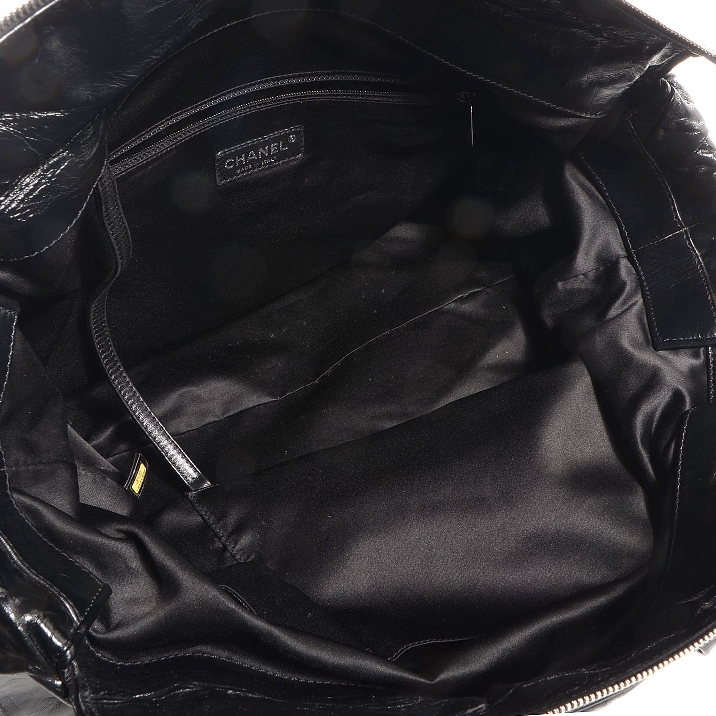 Glazed Calfskin Twisted Camera Case Black