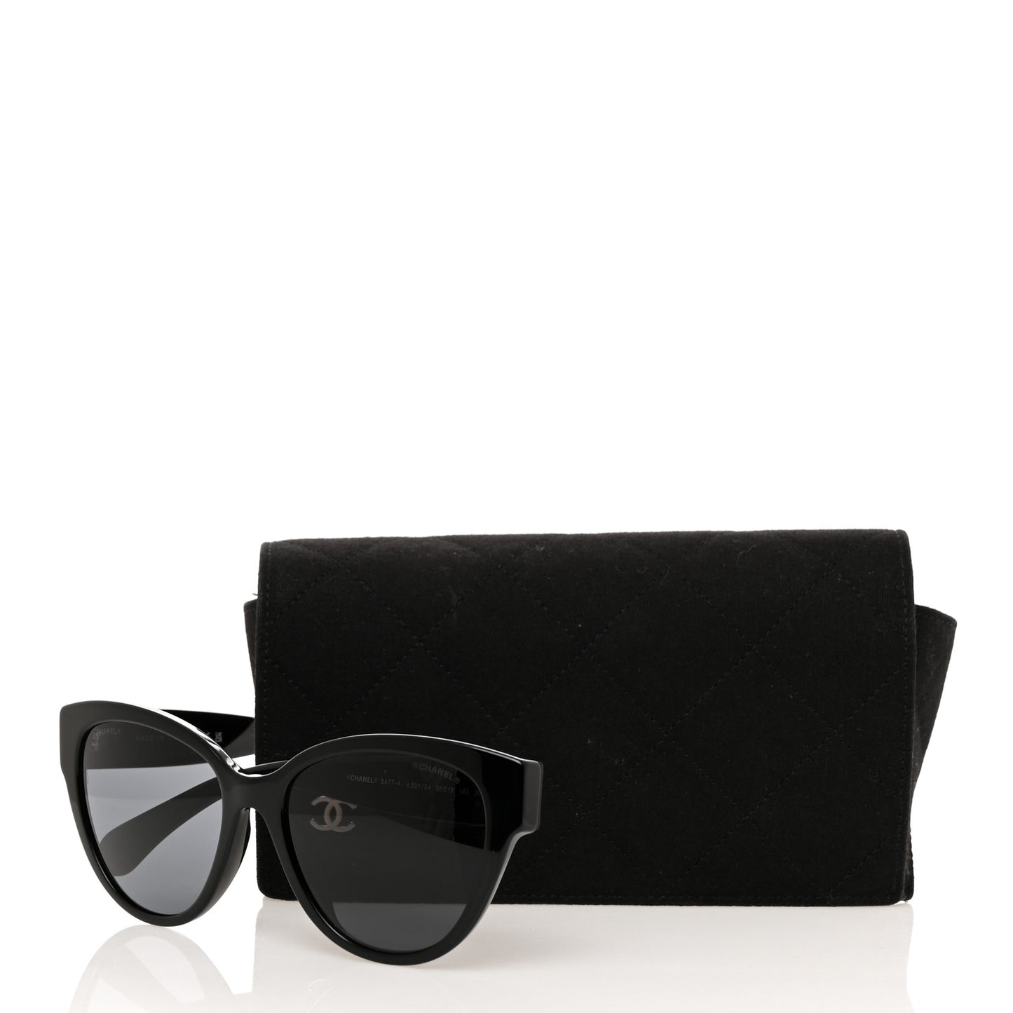 Acetate Enamel Heart Butterfly Sunglasses 5477-A Black