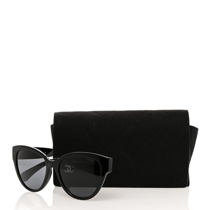 Chanel Acetate Enamel Heart Butterfly Sunglasses 5477-A Black 8 of 8